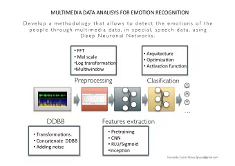 Preprocessing Clasification         DDBB  Features extraction  Pretraining