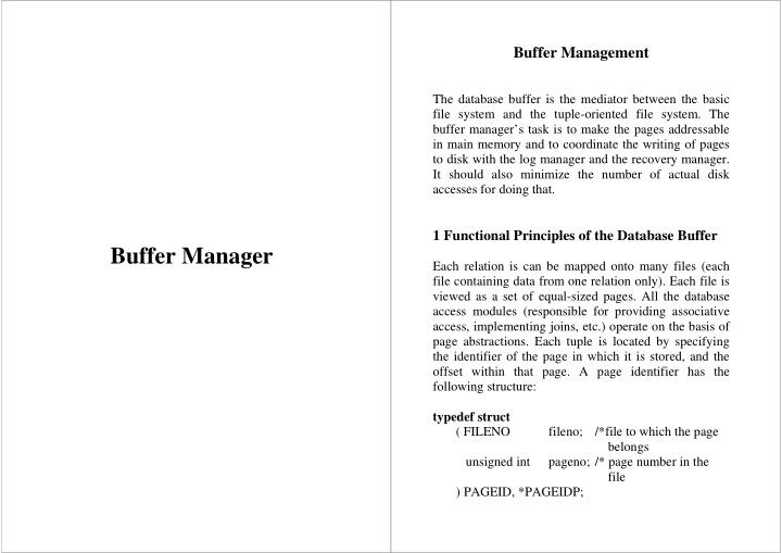 buffer manager