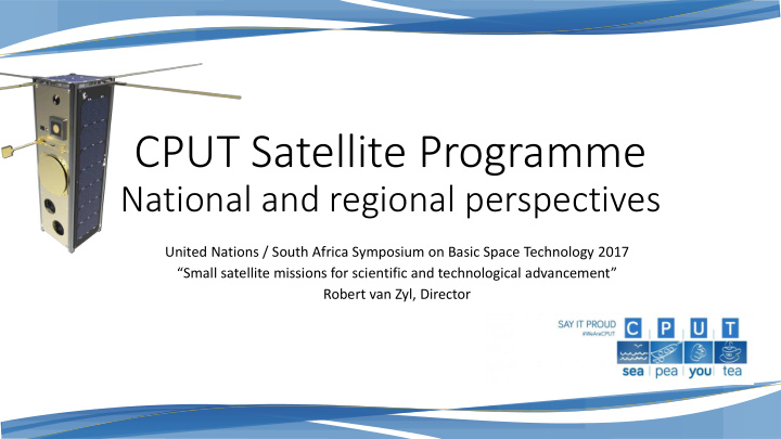 cput satellite programme