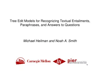 lti    Summary  Simple transformational approach for  modeling sentence pair relations.