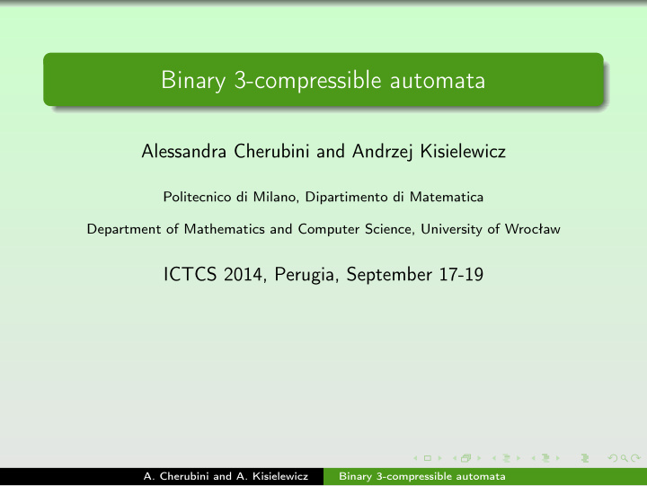 binary 3 compressible automata