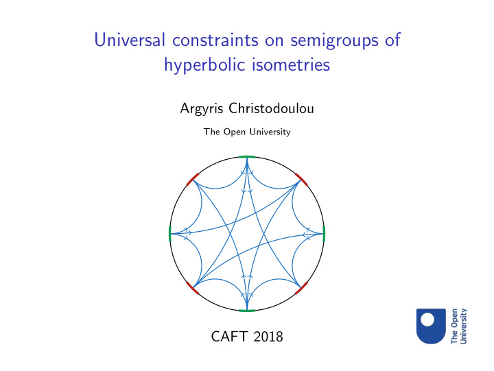 universal constraints on semigroups of hyperbolic