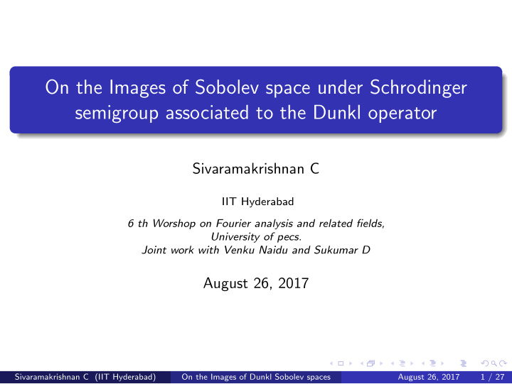 on the images of sobolev space under schrodinger