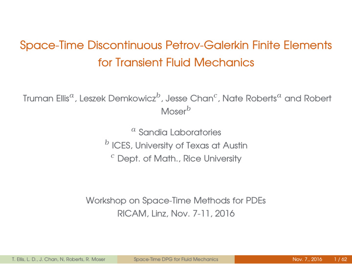 space time discontinuous petrov galerkin finite elements