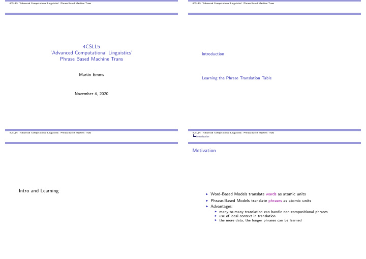 4csll5 advanced computational linguistics