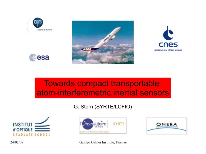 towards compact transportable atom interferometric