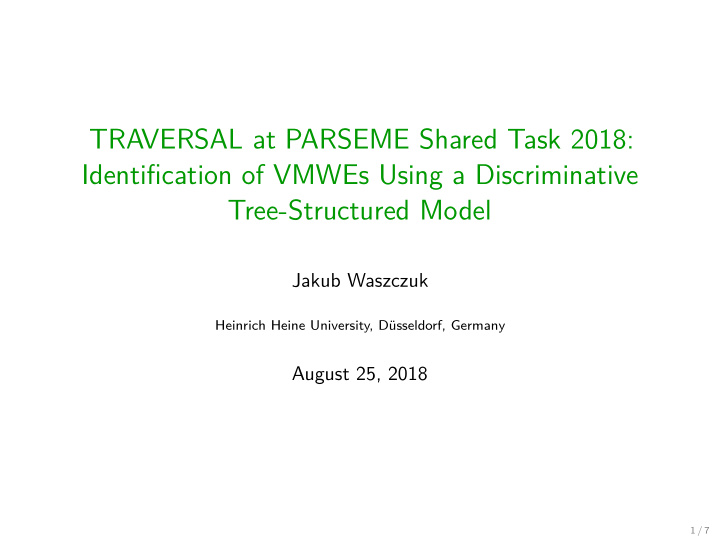 traversal at parseme shared task 2018 identification of