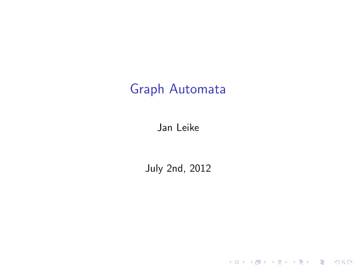 graph automata