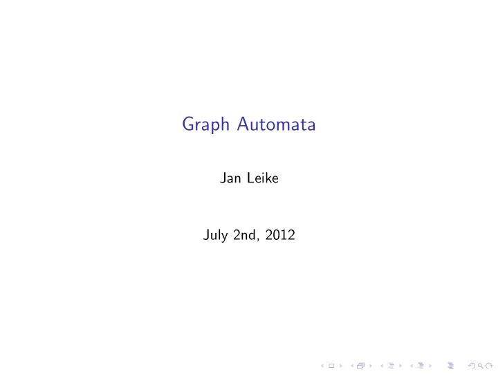 graph automata