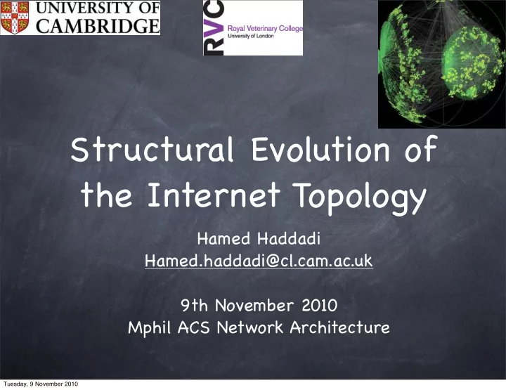 structural evolution of the internet topology