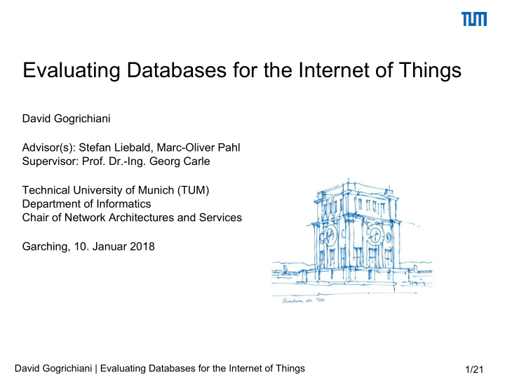 evaluating databases for the internet of things