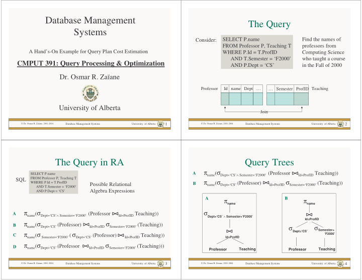 database management the query systems