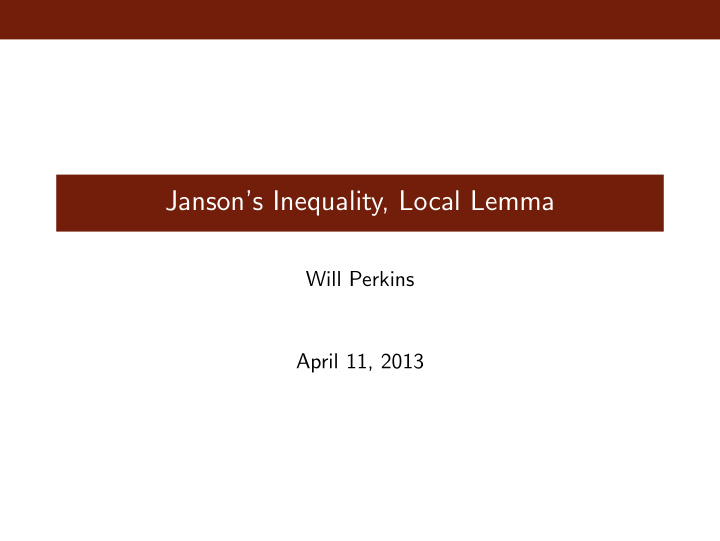 janson s inequality local lemma
