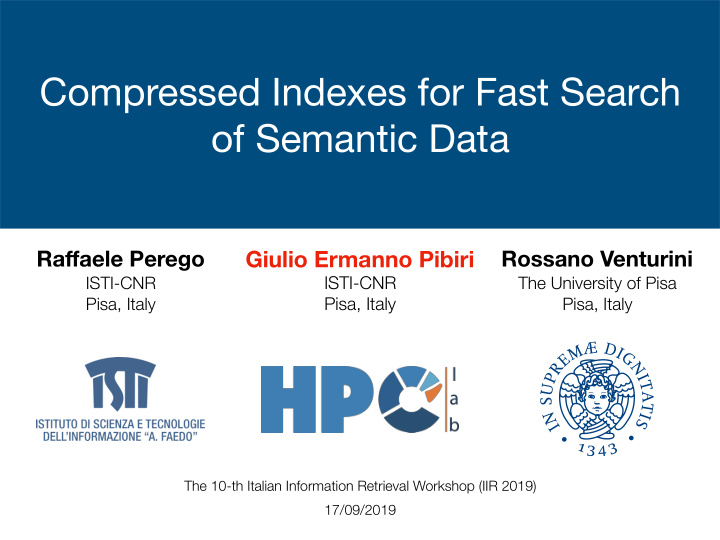 compressed indexes for fast search of semantic data