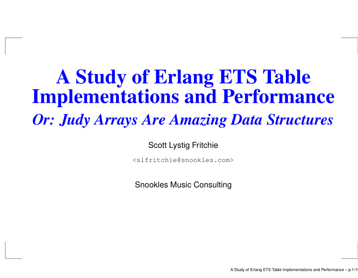 a study of erlang ets table implementations and