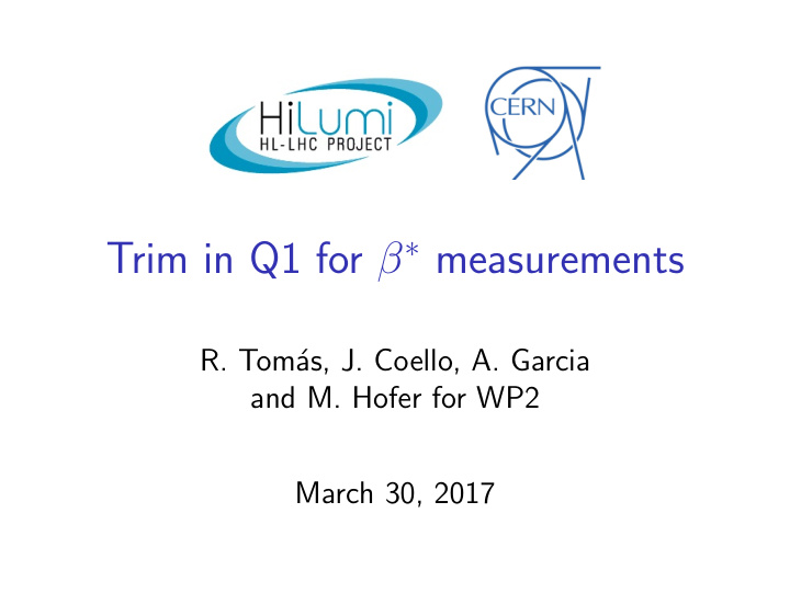 trim in q1 for measurements