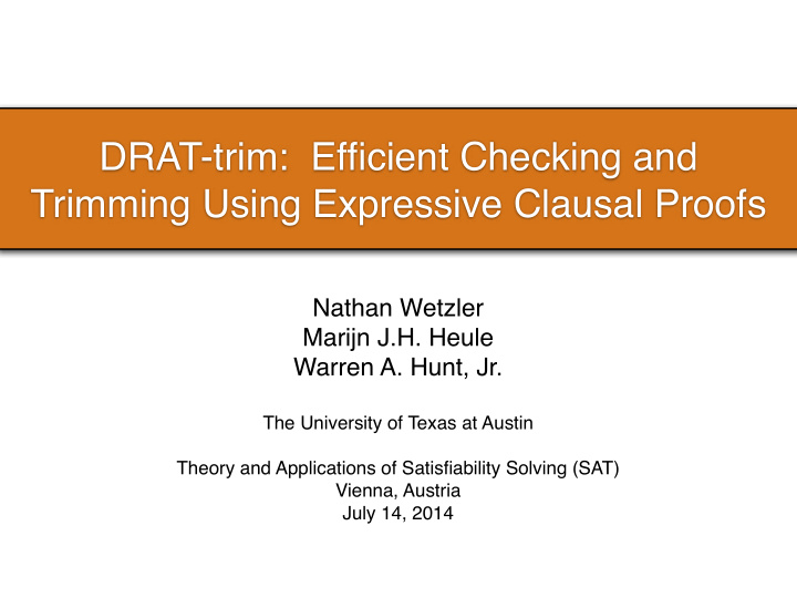 drat trim efficient checking and trimming using