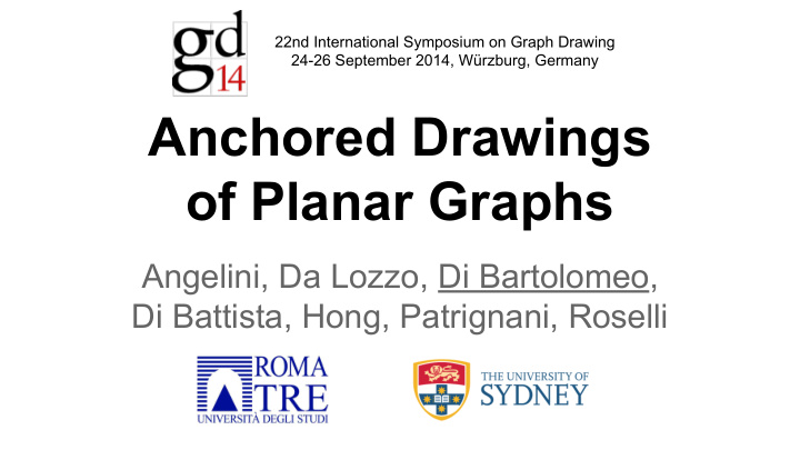 anchored drawings of planar graphs