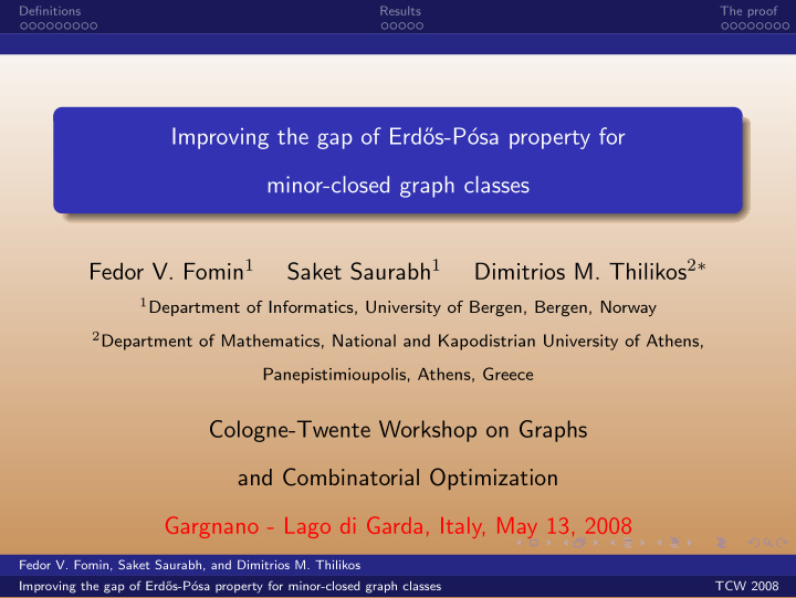 improving the gap of erd os p osa property for minor