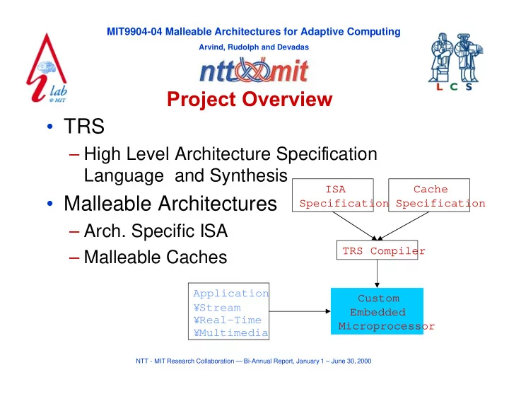 project overview trs
