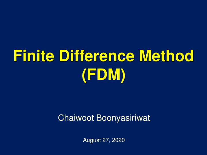 finite difference method