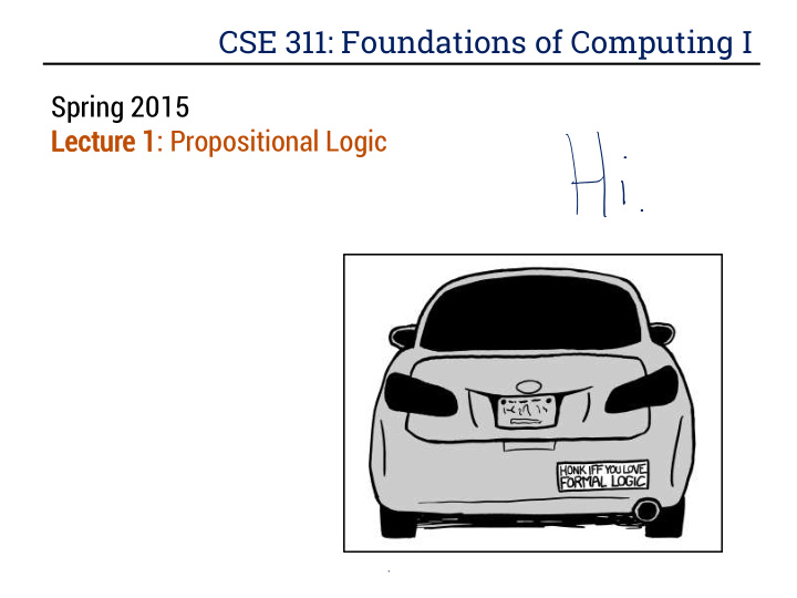 cse 311 foundations of computing i