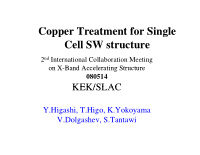 copper treatment for single c t t t f si l cell sw