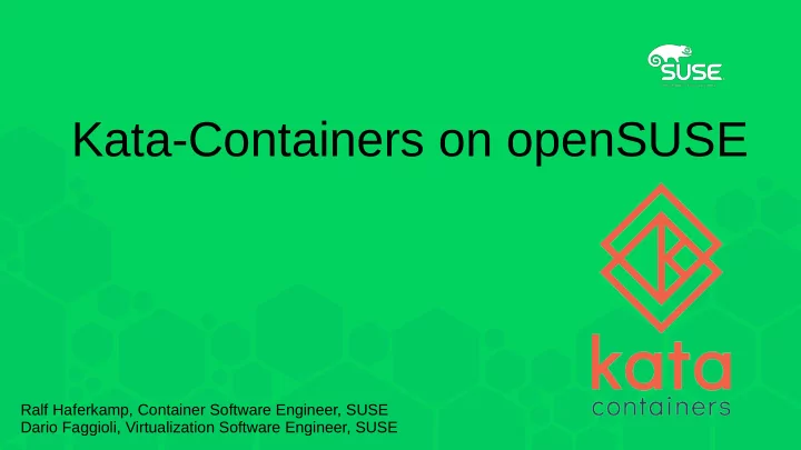 kata containers on opensuse