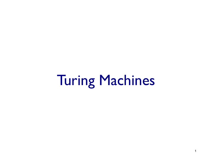 turing machines