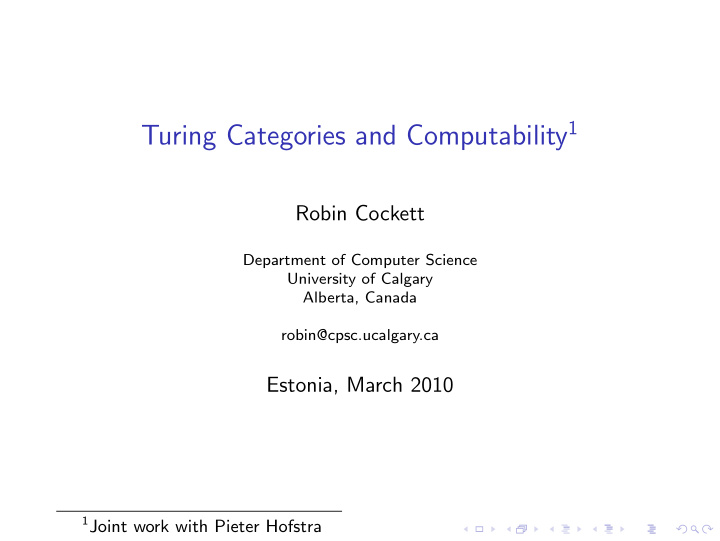 turing categories