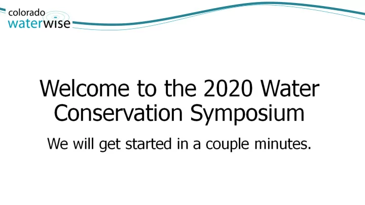 what is colorado waterwise we are a community of water