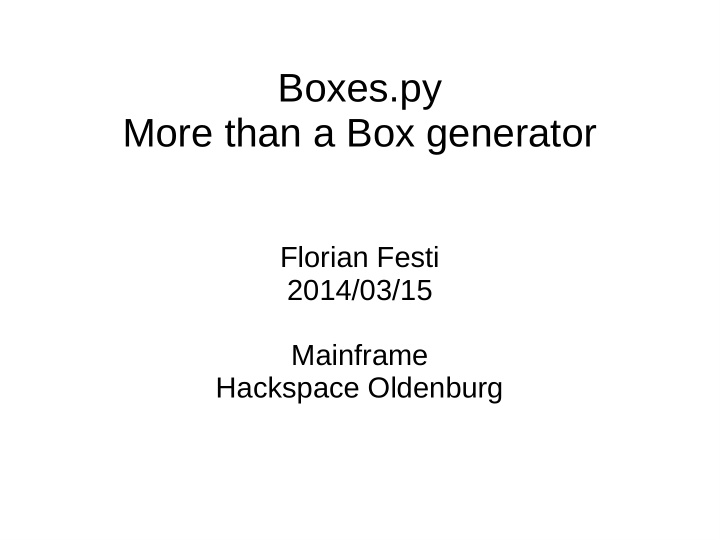 boxes py more than a box generator