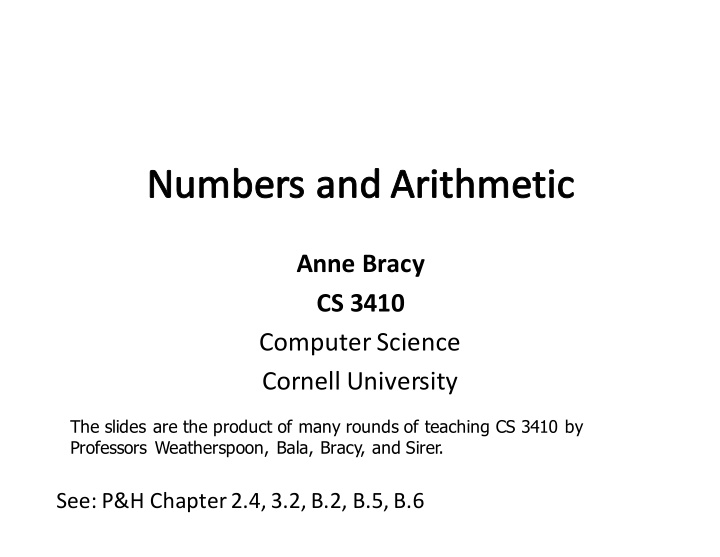 anne bracy cs 3410 computer science cornell university