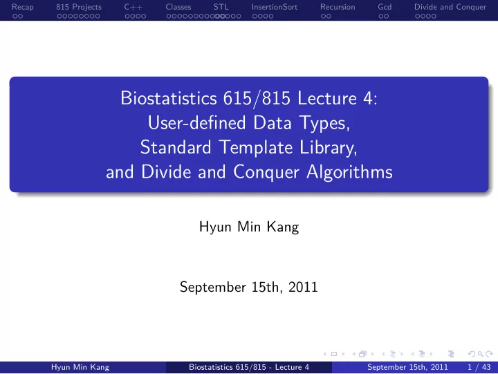 and divide and conquer algorithms standard template