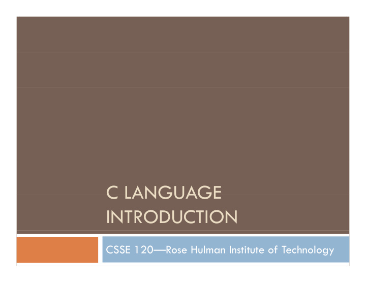 c language c language introduction