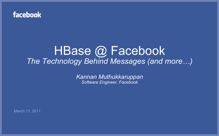 hbase facebook
