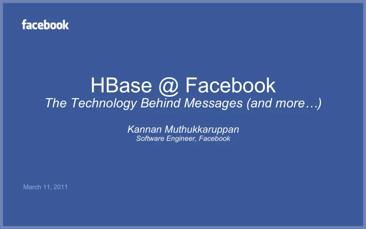 hbase facebook