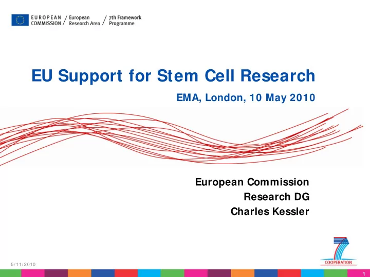 eu support for stem cell research