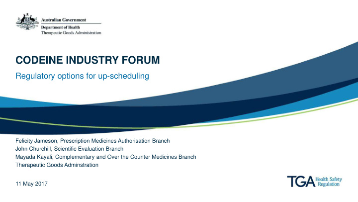 codeine industry forum