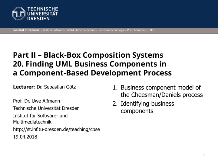 part ii black box composition systems 20 finding uml