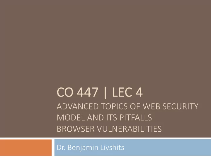co co 447 lec ec 4