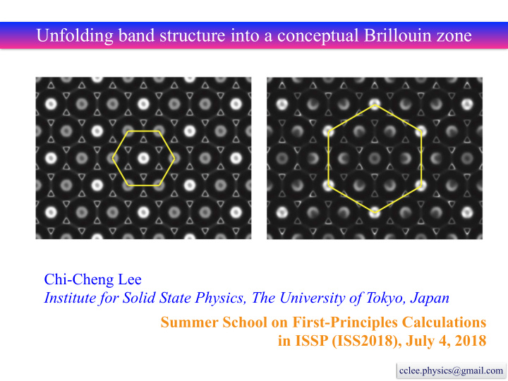 unfolding band structure into a conceptual brillouin zone