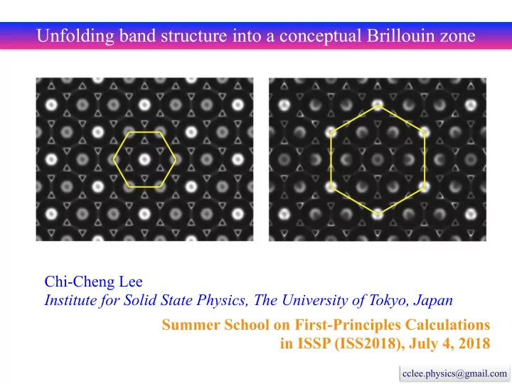 unfolding band structure into a conceptual brillouin zone