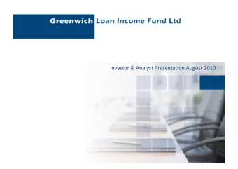 Investor  &amp;  Analyst  Presenta0on  August  2010    Important  Informa0on