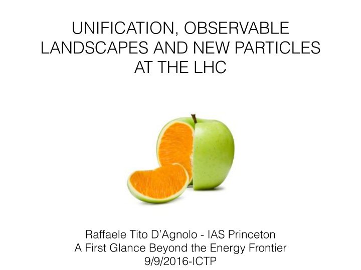 unification observable landscapes and new particles at