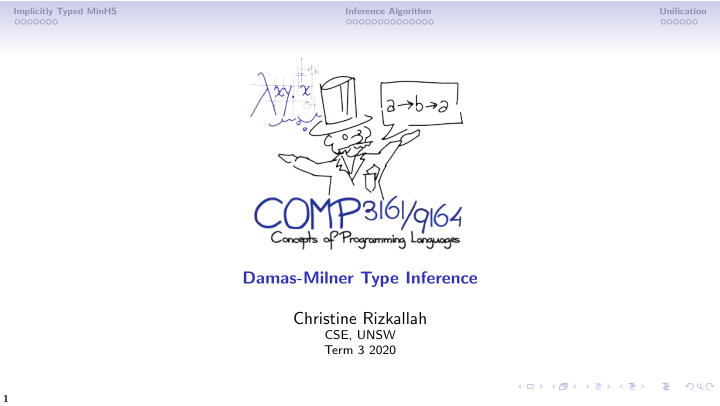 damas milner type inference christine rizkallah