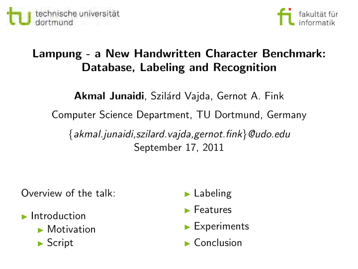 lampung a new handwritten character benchmark database