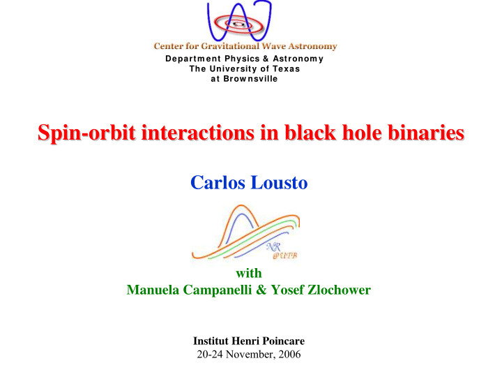 spin orbit interactions in black hole orbit interactions