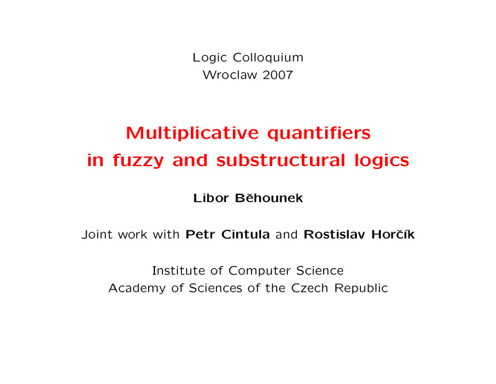 multiplicative quantifiers in fuzzy and substructural