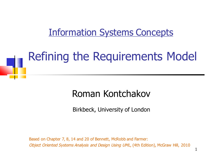 refining the requirements model